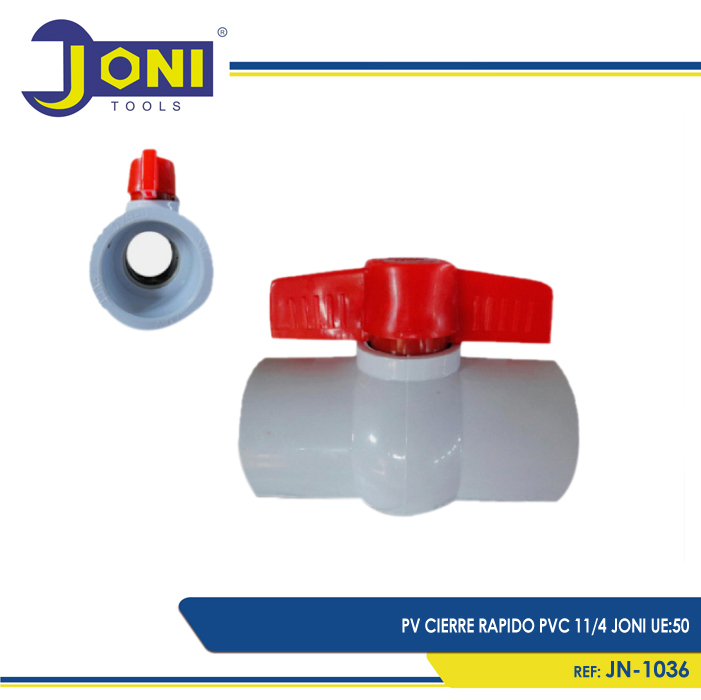 PV CIERRE RAPIDO PVC DE 1 1 2PULG JONI CX50