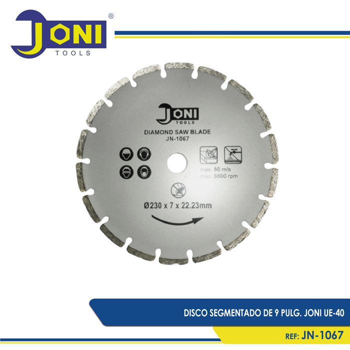 DISCO SEGMENTADO DE 9 PULG. JONI UE-40