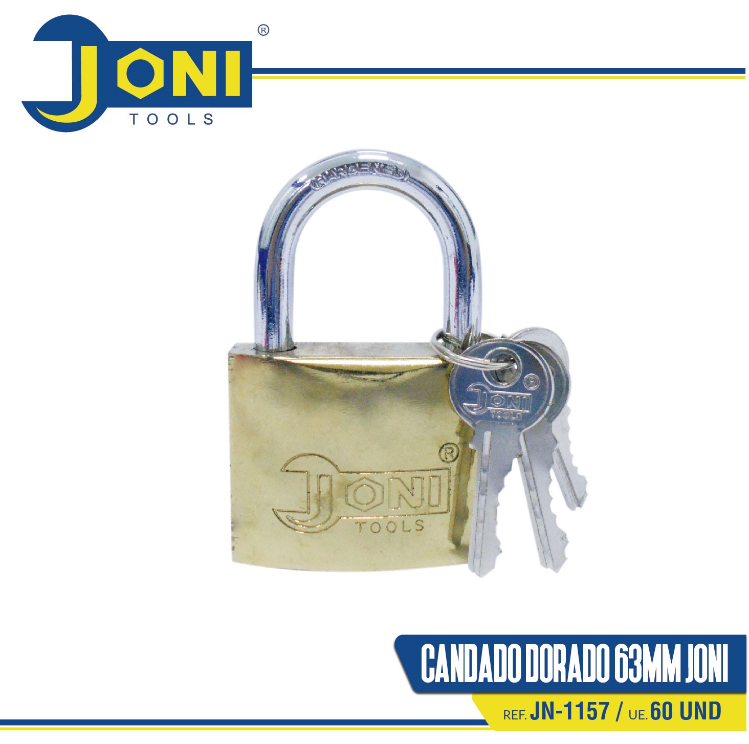CANDADO DORADO 63MM JONI