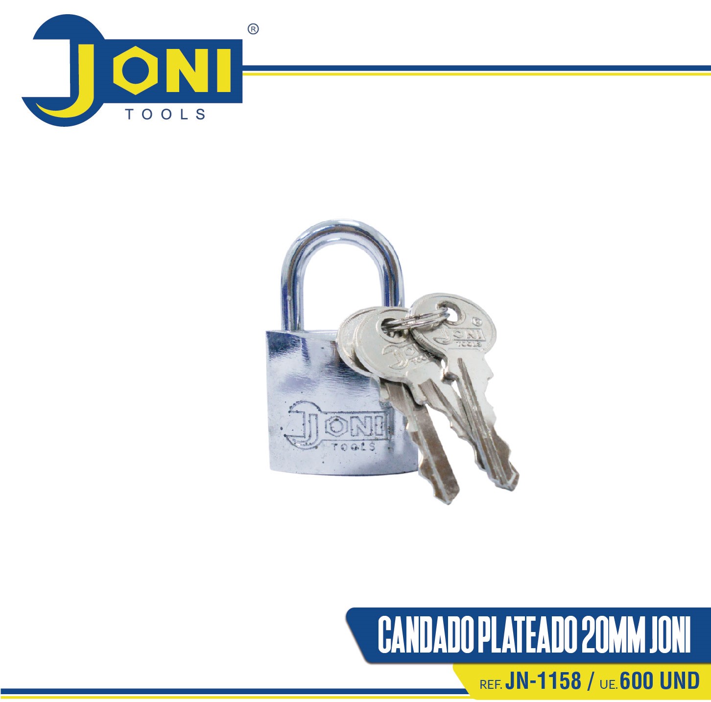 CANDADO PLATEADO 20MM JONI