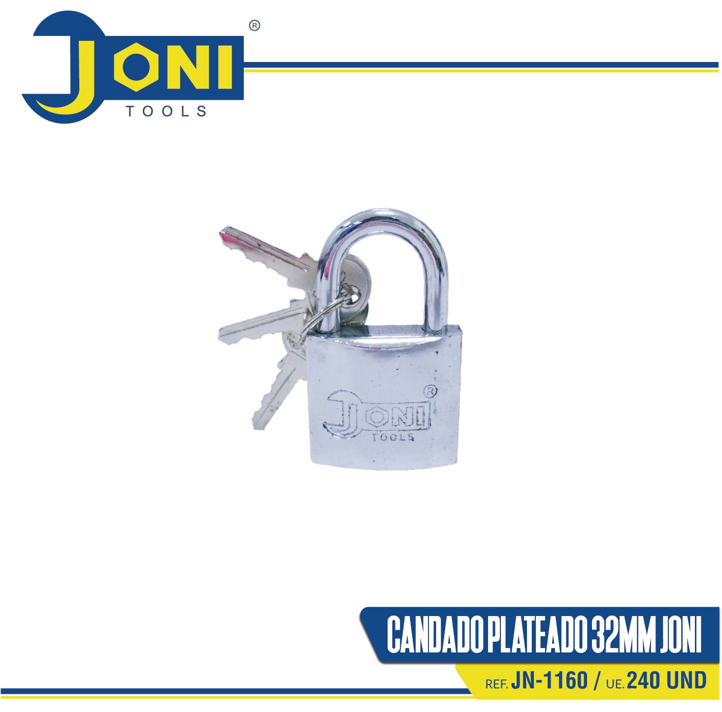 CANDADO PLATEADO 32MM JONI