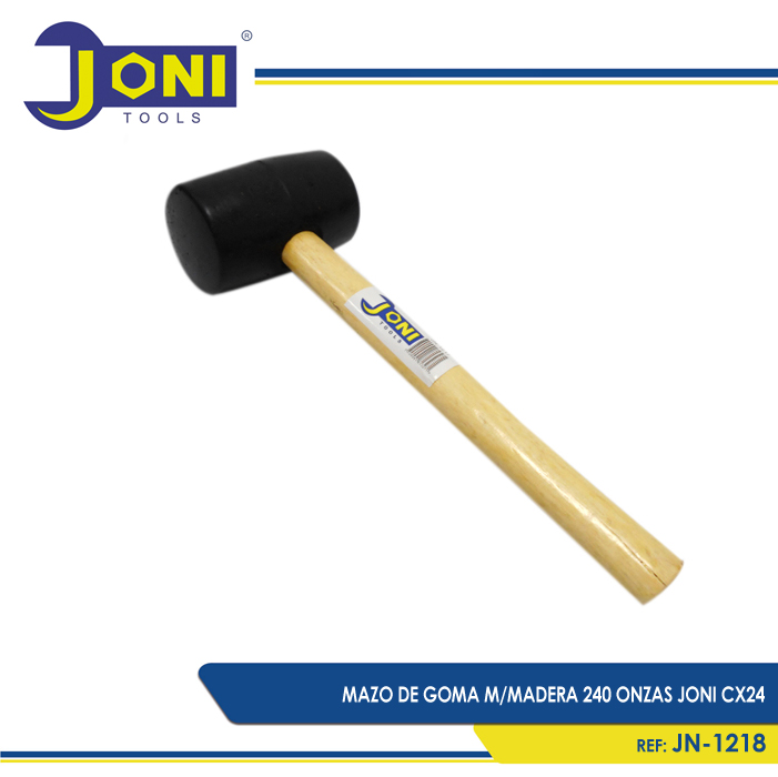 MAZO DE GOMA M MADERA 240 ONZAS JONI CX24