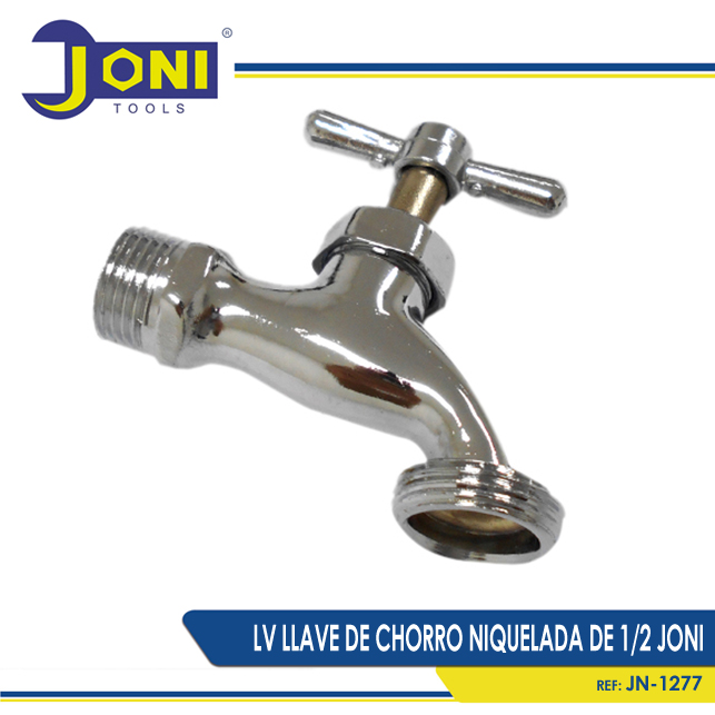 LV LLAVE DE CHORRO NIQUELADA DE 1 2 JONI
