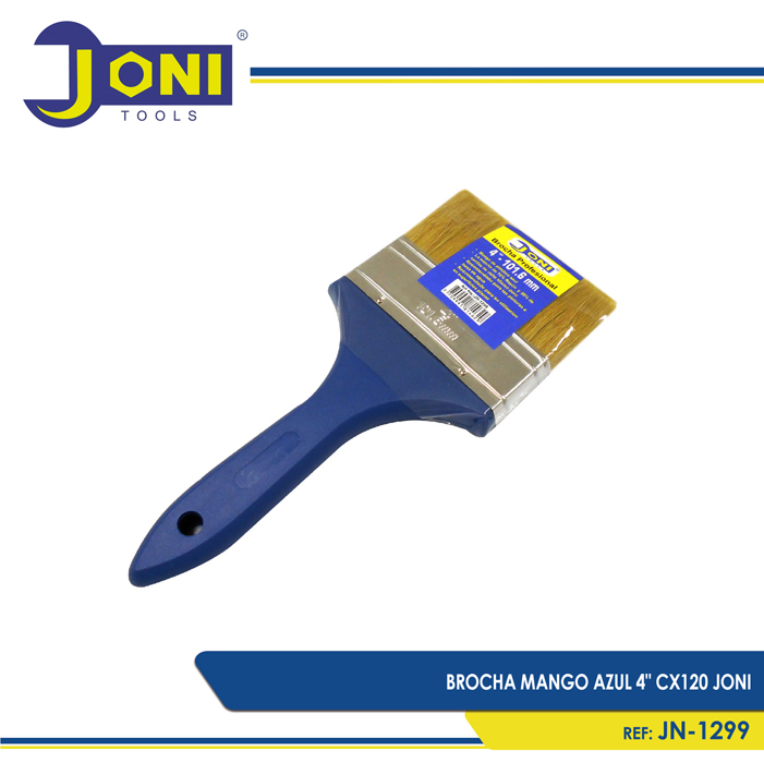 BROCHA MANGO AZUL 4PULG CX120 JONI