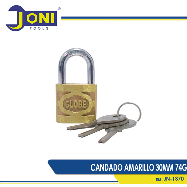 CANDADO AMARILLO 30MM 74G