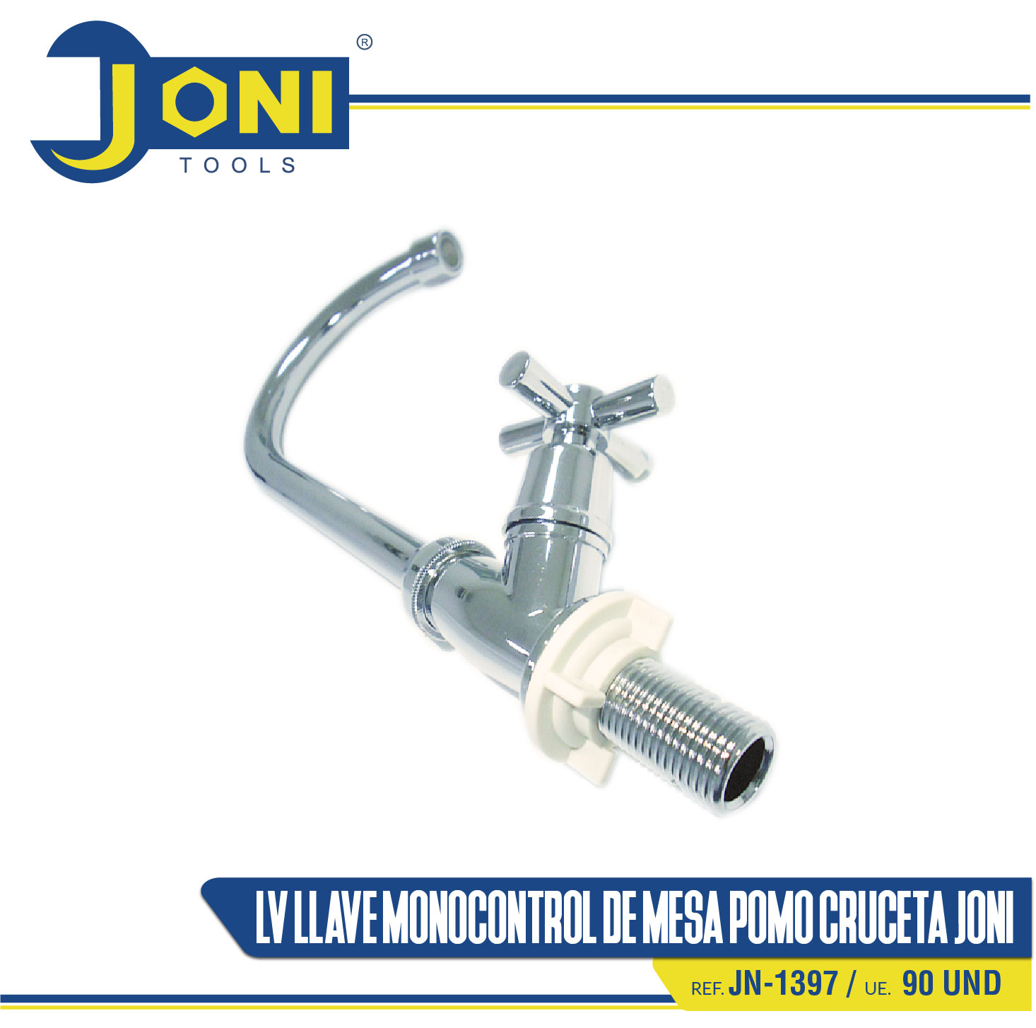 LV LLAVE MONOCONTROL DE MESA POMO CRUCETA JONI