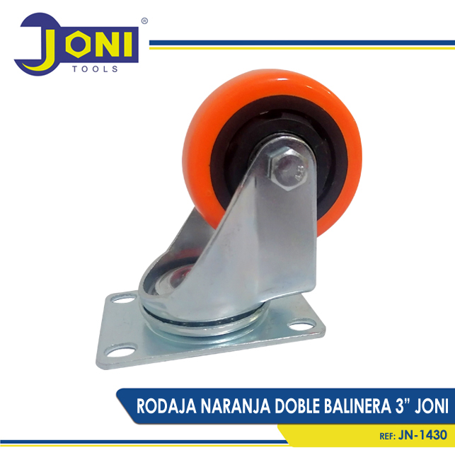 RODAJA NARANJA BOBLE BALINERA 3PULG JONI