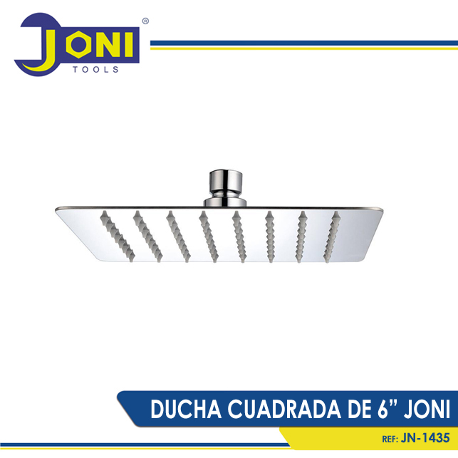 LV DUCHA CUADRADA LUJO CASCADA 6PULG JONI