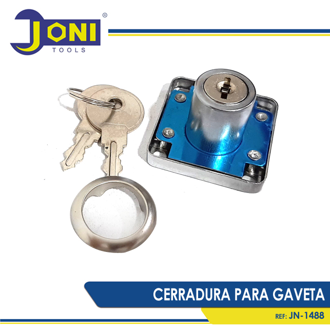 CERRADURA PARA GAVETA 2 LLAVES JONI