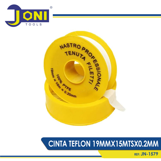CINTA TEFLON 19MMX15 MTS X0.2MM