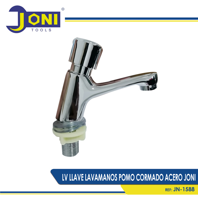 LV LLAVE LAVAMANOS POMO CROMADO ACERO JONI