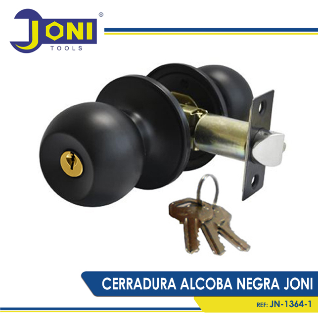 CERRADURA ALCOBA NEGRA JONI